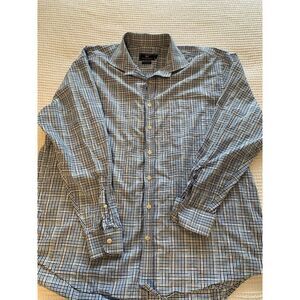 Vineyard Vines Cooper Shirt Mens XL Button Up Classic Fit Plaid Long Sleeve Blue
